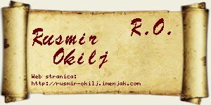 Rusmir Okilj vizit kartica
